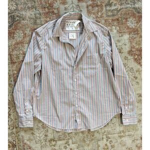 Frank & Eileen Eileen Stripe Relaxed Button Up Long Sleeve Shirt Top Size S